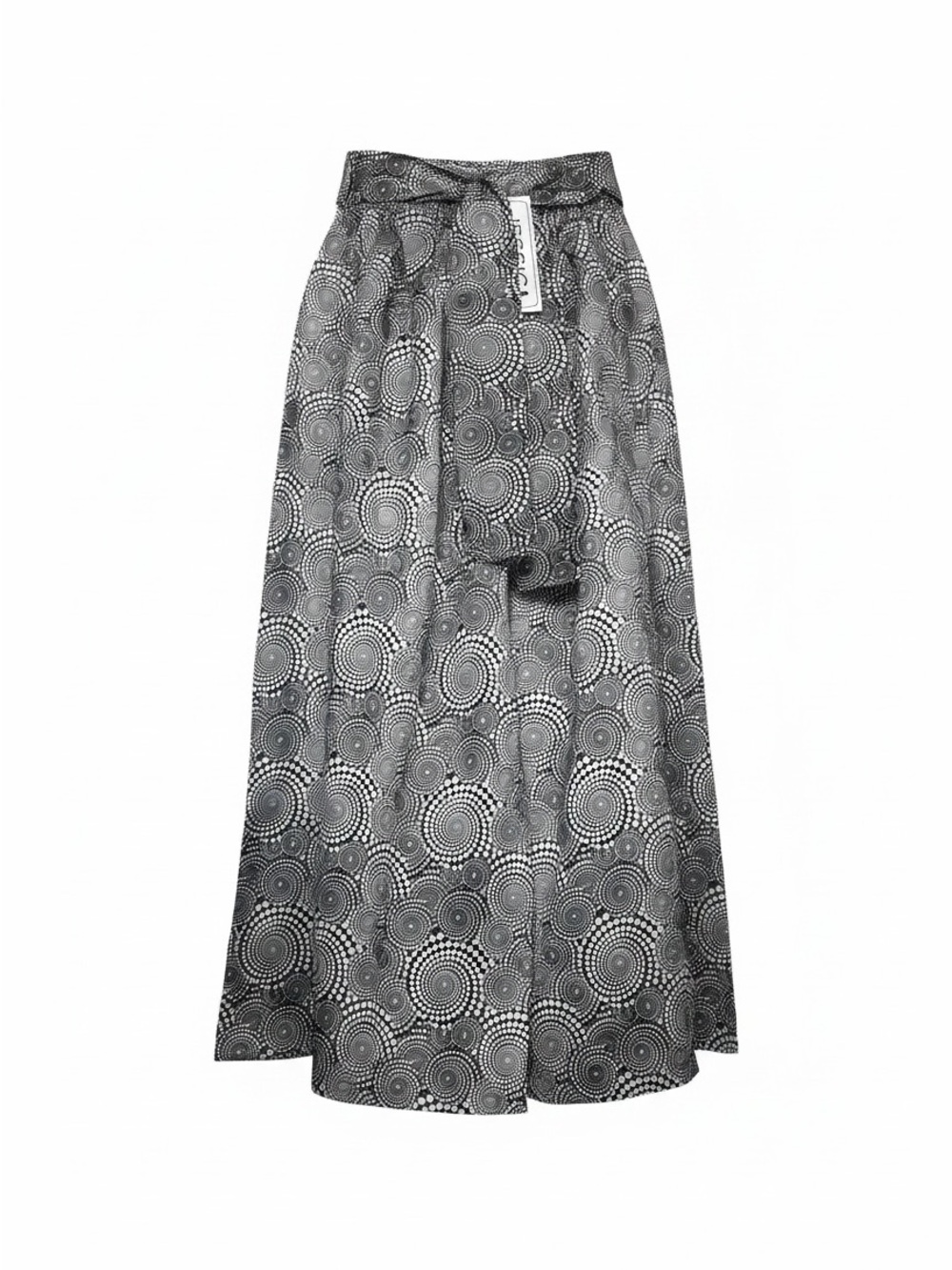 Stylish Spiral Print Extra Wide Leg Pants with Pockets
